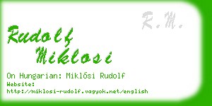 rudolf miklosi business card